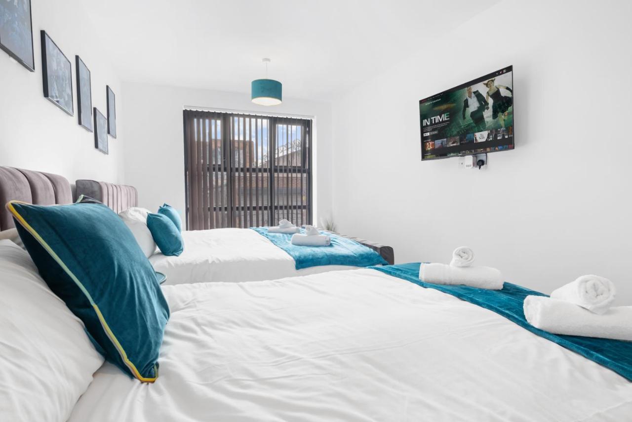 Ebra Stays - Choice Of 2 Or 3 Individual Beds - Luxury New Build Apartment ✪ City Centre, Digbeth ✓ Smart Tv'S & Large Corner Sofa - Birmingham Dış mekan fotoğraf